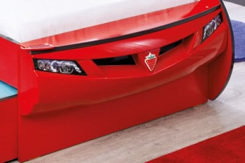 CARBED Кровать-машина Coupe с выдвижной кроватью Red 20.03.1306.00 в Новотырышкино - novotyryshkino.mebel54.com | фото