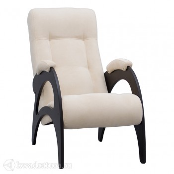 Кресло для отдыха Неаполь Модель 9 без лозы (Венге-эмаль/Ткань Ваниль Verona Vanilla) в Новотырышкино - novotyryshkino.mebel54.com | фото