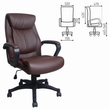 Кресло офисное BRABIX Enter EX-511 (коричневый) в Новотырышкино - novotyryshkino.mebel54.com | фото