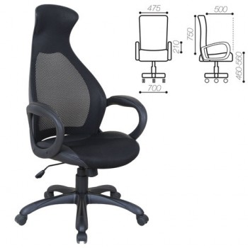Кресло офисное BRABIX Genesis EX-517 (черное) в Новотырышкино - novotyryshkino.mebel54.com | фото