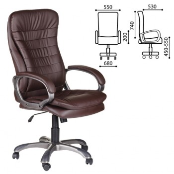 Кресло офисное BRABIX Omega EX-589 (коричневое) в Новотырышкино - novotyryshkino.mebel54.com | фото