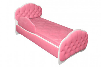 Кровать 160 Гармония 89 Розовый (мягкий бортик) в Новотырышкино - novotyryshkino.mebel54.com | фото