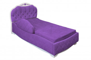Кровать 190 Гармония Lux 32 Фиолетовый (мягкий бортик) в Новотырышкино - novotyryshkino.mebel54.com | фото