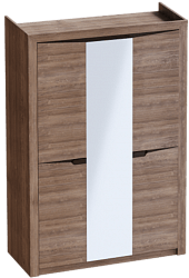 Шкаф трехдверный Соренто Дуб стирлинг/Кофе структурный матовый в Новотырышкино - novotyryshkino.mebel54.com | фото